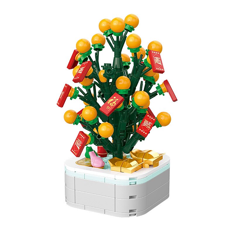2025年 オレンジツリー新年チャイナシックギフト鉢植え子供 DIY 組み立てられた小さな粒子ビルディングブロックのおもちゃ  コレクション – $21.99 –P6