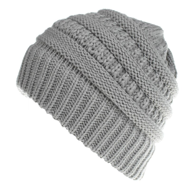 feminino quente e elegante com este gorro de inverno com rabo de cavalo e coque alto térmico sem aba de 2025 por $24.99 –P5