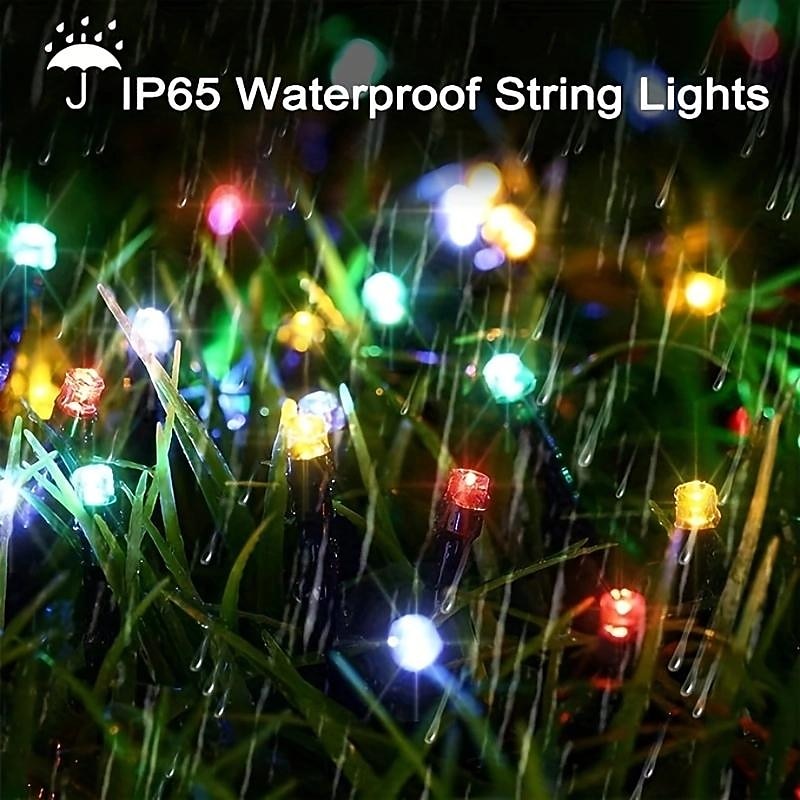 Elegant Wedding Reception Party 1000/500/300/200/100/50/30LED Solar String Light, 8 Modes, Solar Christmas Lights Waterproof for Gardens, Wedding, Party, Homes, Christmas Tree, Curtains, Outdoor 2025 - $27.99 –P5