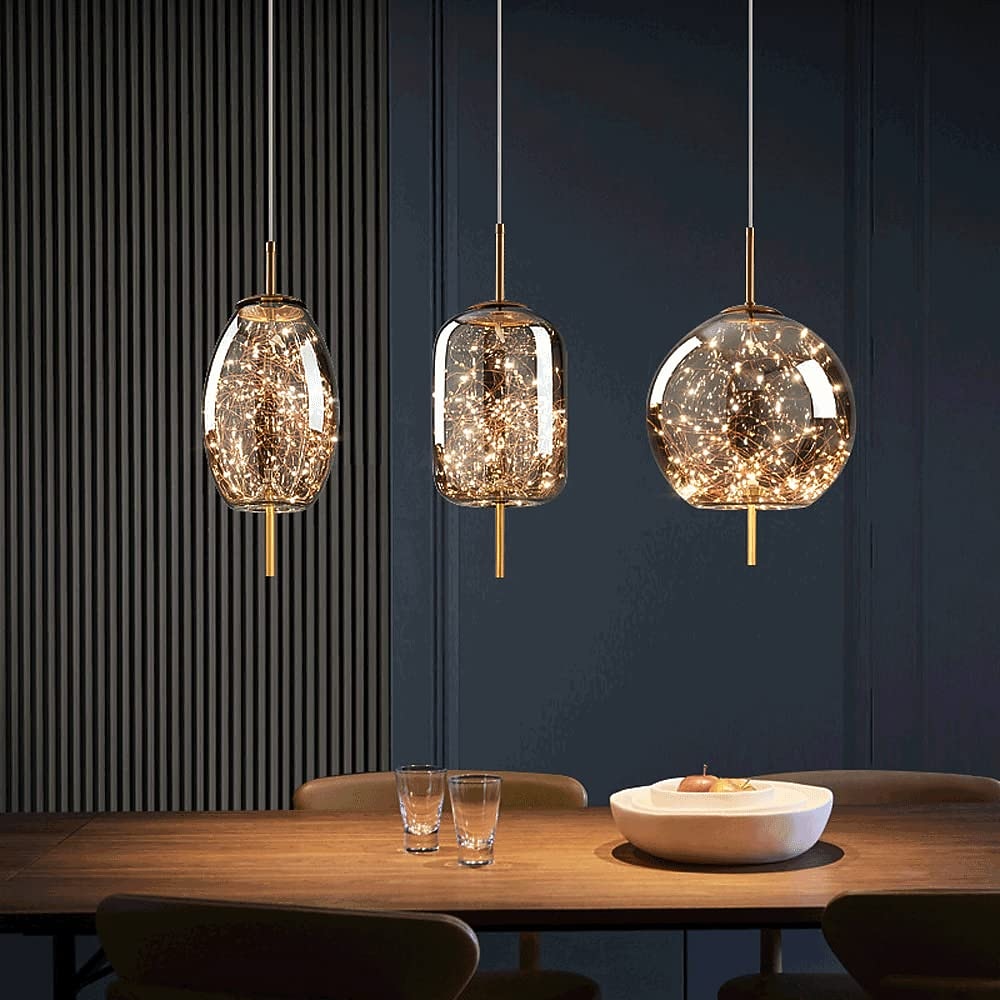 Żyrandol z kryształkami gipsowymi, metalowy, led, globle design, lampa wisząca, nordycki, luksusowy, nowoczesny, kreatywny, wiszący bar, sypialnia, lampka nocna, gabinet, lampa wisząca 2026 - $148.99 –P2