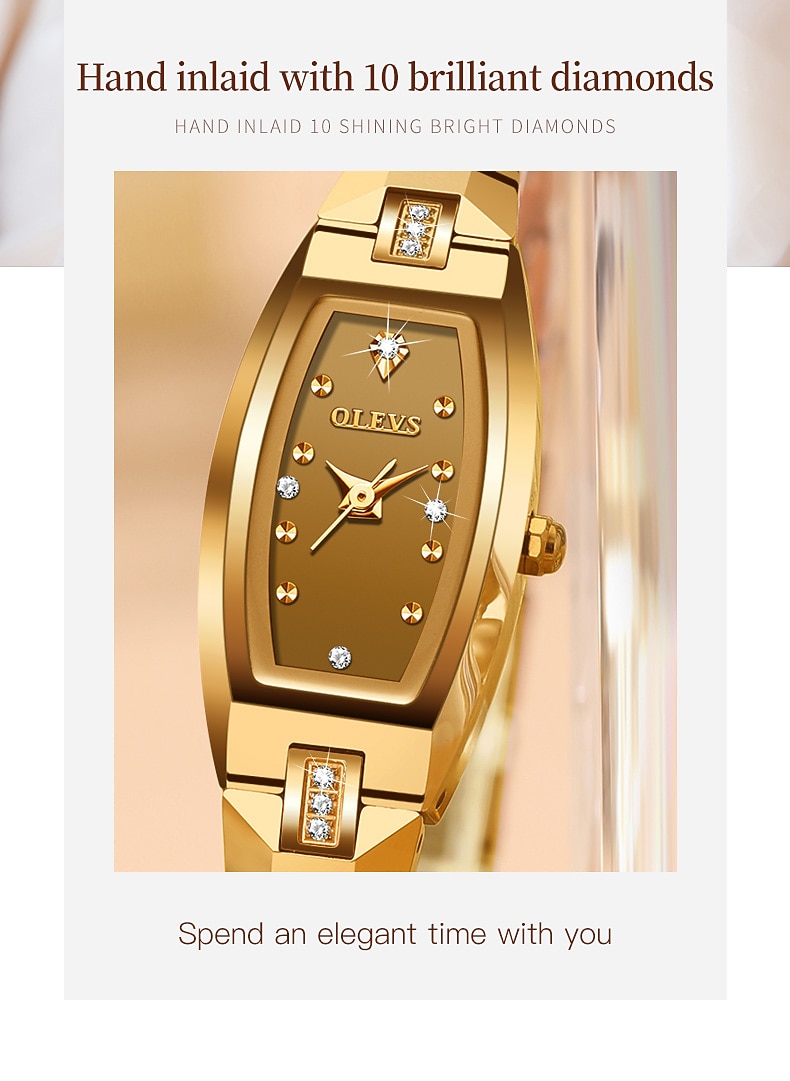 OLEVS Mother's Day Gift for Women Quartz Watch Creative Minimalist Fashion Casual Waterproof Decoration Stainless Steel Strap Watch 2026 - $68.99 –P4