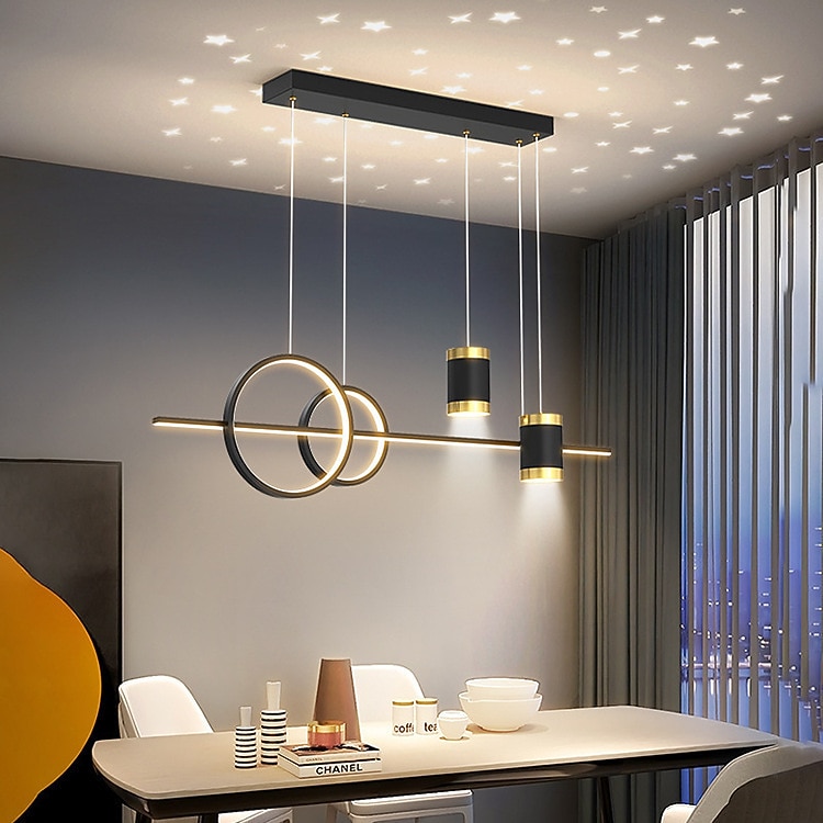 lampada a sospensione a led 100 cm dimmerabile design a grappolo forme geometriche lampada a sospensione in pvc classico elegante in lega di zinco contemporaneo moderno 110-240v del 2025 a $399.99 –P8