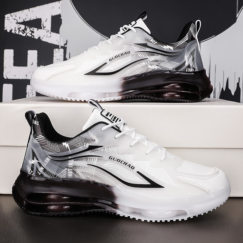 Leichte Air-Cushion-Sneaker für Herren mit transparentem Design – trendige Sportschuhe mit Schnürung zum Laufen und für die Freizeit 2025 - $46.99 –P3