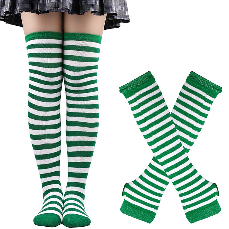 Calcetines hasta rodilla Calcetines de Navidad Mujer Navidad Carnaval Mardi Gras Nochebuena Retro Antiguo Guantes Calcetines 2025 - $15.49 –P15