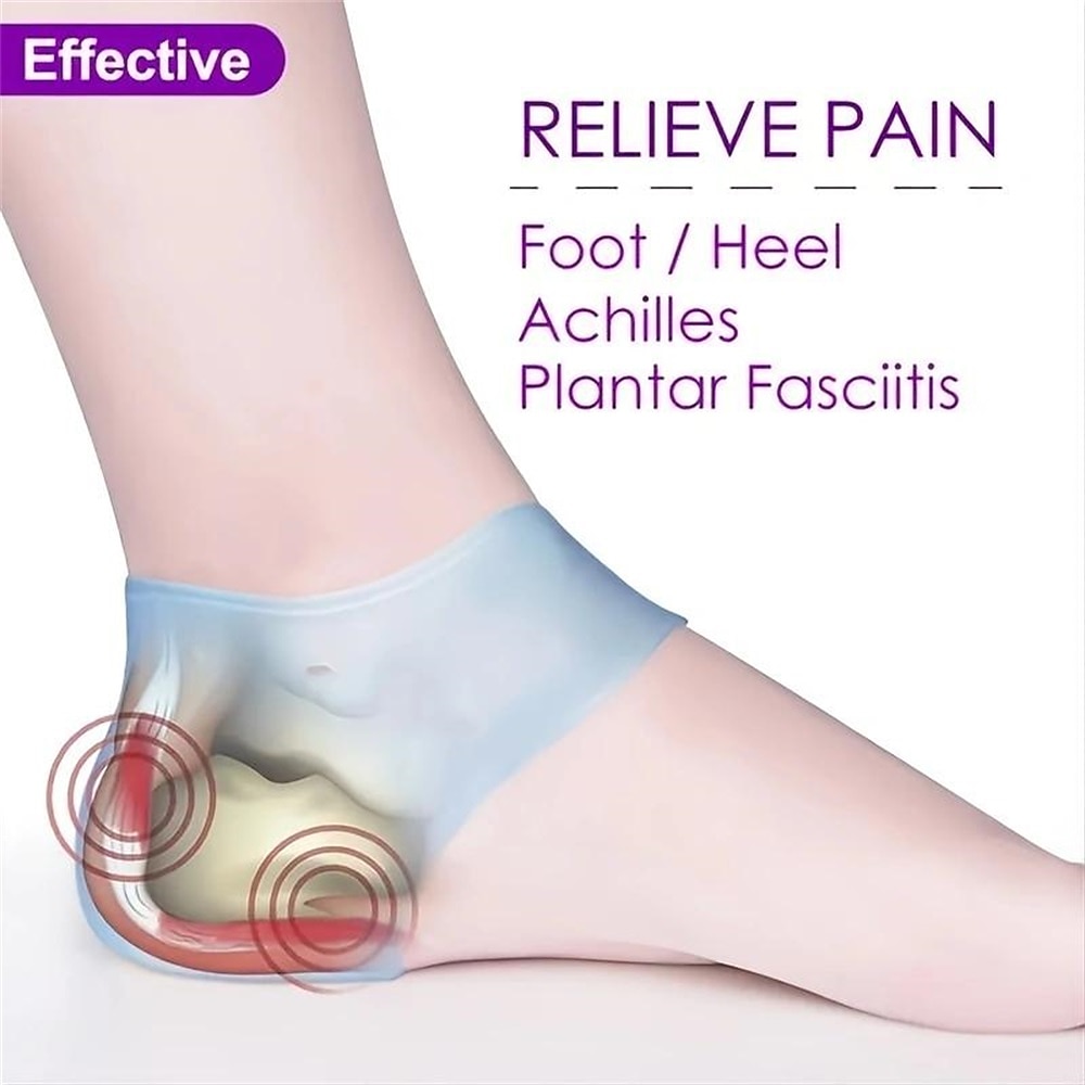4pcs/set Heel Cups Gel Protectors, Support For Achilles Tendonitis Bone Spur Aching, Feet Relieve Pain For Man And Women 2026 - $9.99 –P2