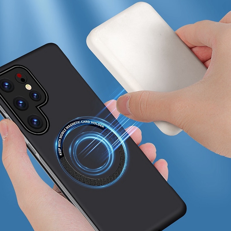 Phone Case For Samsung Galaxy S24 S23 Ultra Plus S22 S21 S20 Plus Ultra S10 S9 Plus Back Cover With Magsafe Support Wireless Charging Matte Frosted Shockproof Solid Color Retro PC 2025 - $12.99 –P7