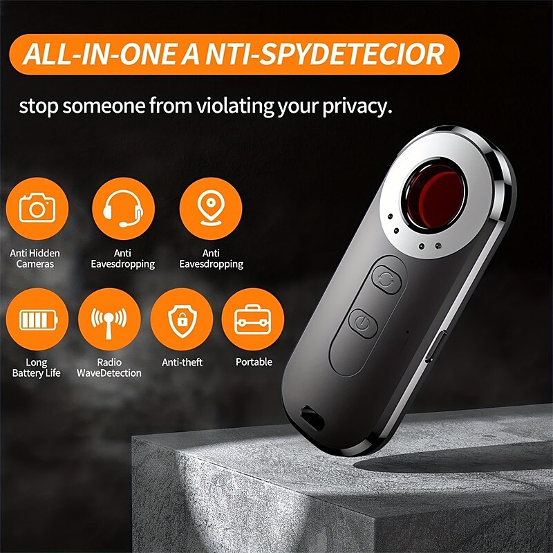 Hidden Camera Detectors Privacy Protective Detector Hidden Devices Spy Camera Bug RF Listening Device Car GPS Tracker Detector Wireless Signa Anti-Sneak Anti-Monitoring Scan Tracker Detector 2025 - $33.99 –P1