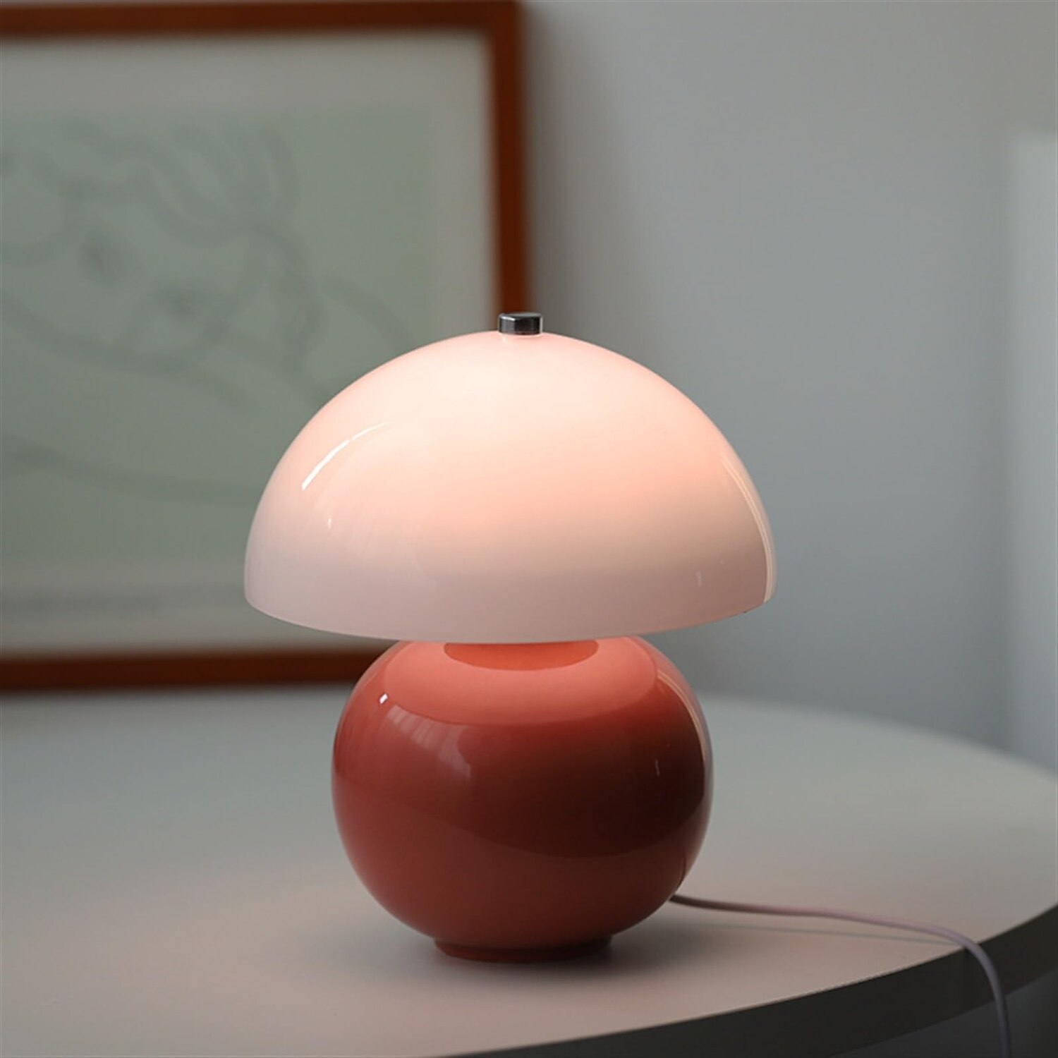 Lâmpada de cogumelo candeeiros de mesa de cristal led luzes noturnas lâmpada de cabeceira usb lâmpada de 3 cores para sala de estar restaurante quarto mesa de jantar 110-240v de 2025 por $164.99 –P15