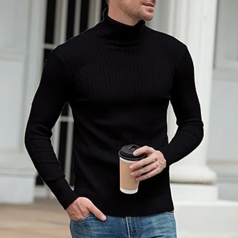 Per uomo Felpa Maglione a collo alto Maglione Maglia Lavorato a maglia Intrecciato Tinta unica A collo alto Stile vintage Morbido Interni Giornaliero Abbigliamento Inverno Autunno Nero Vino S M L del 2026 a $22.99 –P5