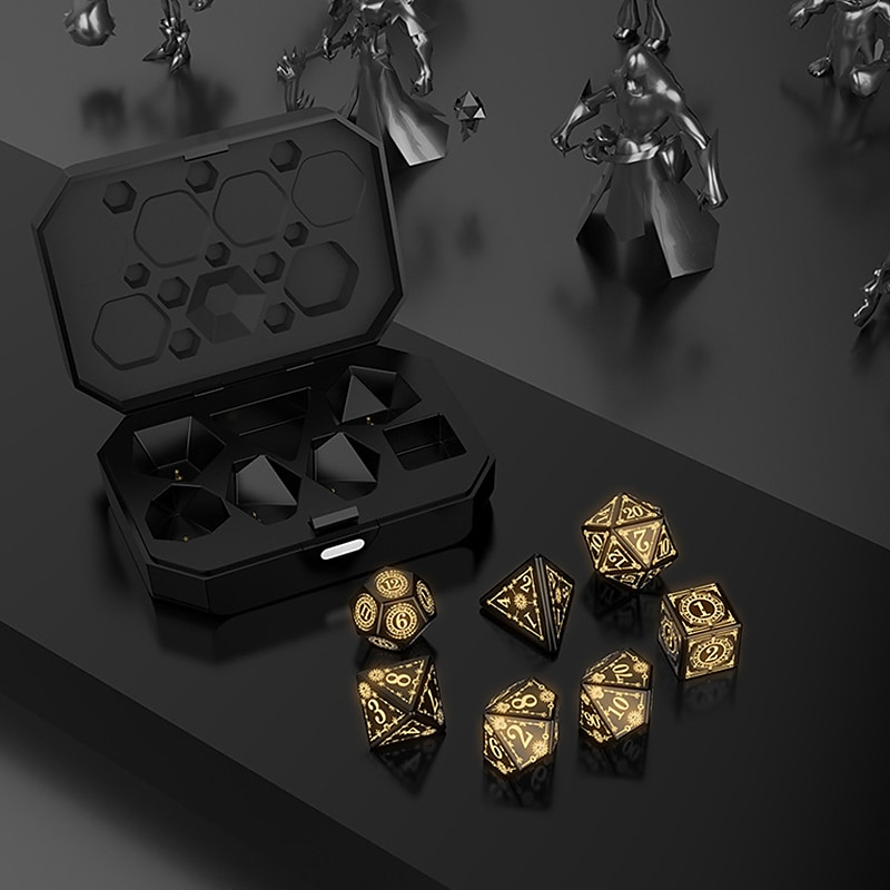 Led Luminous Dnd Dice Dragon And Dungeon Seven Piece Set Warm Breathing Light 2025 - $85.99 –P5