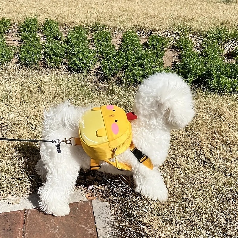 2025年 かわいい漫画の犬のバックパック - 鶏の小さな蜂カエルのパターンペットの外出に最適です。 コレクション – $19.99 –P2