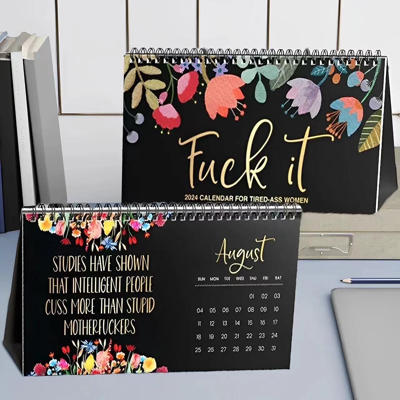 2024 'Fuck It' Calendar for Tired-Ass Women, Handmade Home Office Hanging  Calendar, Funny Swear Word Planner Monthly Calendar Gag Gift for Christmas  Xmas 2024 - $10.49