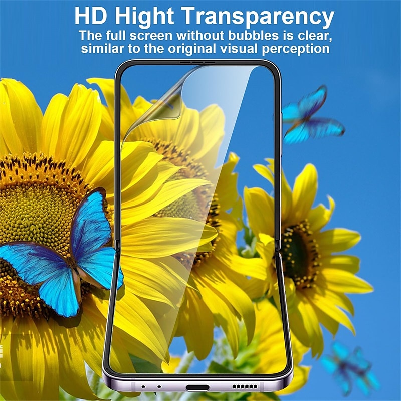 2 Sets Screen Protector + Camera Lens Protector Back Screen Protector For Samsung Galaxy Z Flip 6 Z Flip 5 TPU Hydrogel Anti Bubbles Anti-Fingerprint High Definition Ultra Thin Scratch Proof 2025 - $18.99 –P6