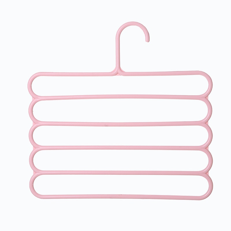 10 stuks gekleurde antislip meerlaagse broekrek multifunctionele garderobe 5-laags hangende broekrek sjaalrek sjaal stropdas hanger 2025 - $9.49 –P11