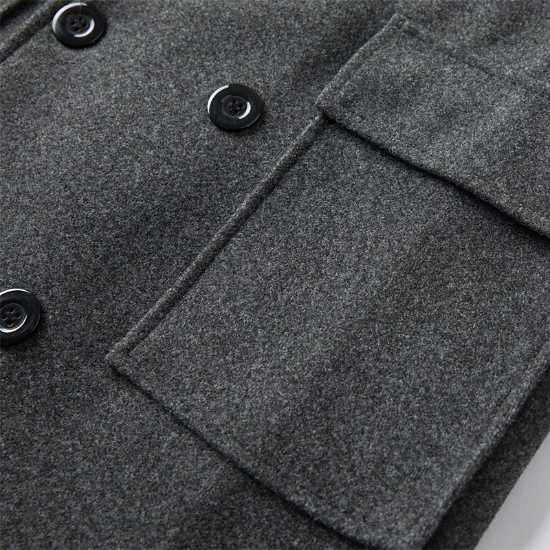 Herren Wintermantel Mantel Langer Trenchcoat Outdoor Freizeitskleidung Herbst Winter Polyester Oberbekleidung Bekleidung Modisch Strassenmode Glatt Kargen Doppelreihiger Verschluss 2025 - $85.99 –P9