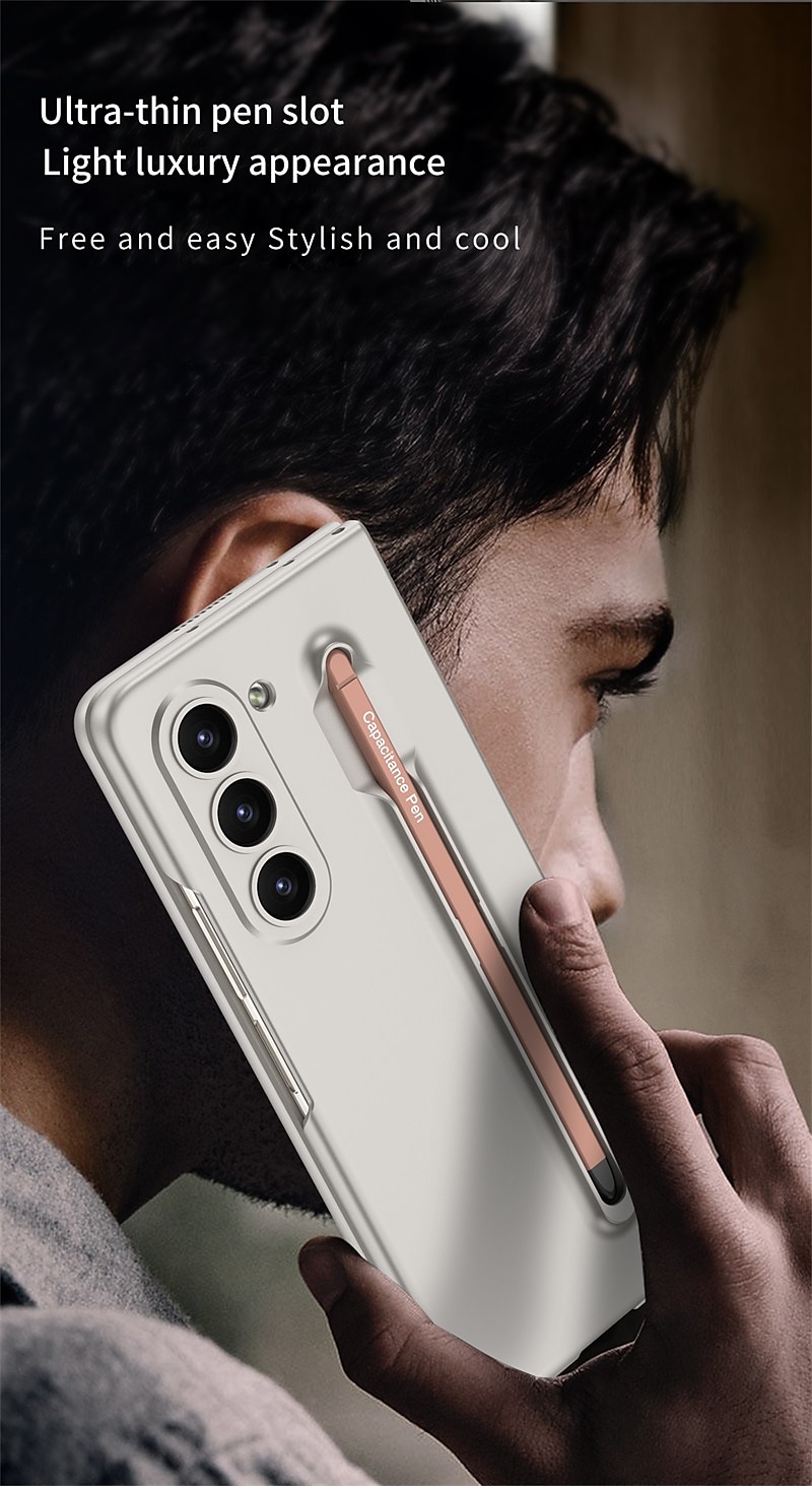 Phone Case For Samsung Galaxy Z Fold 5 Flip Cover Pencil Holder Full Body Protective with S Pen PC 2025 - $37.99 –P6