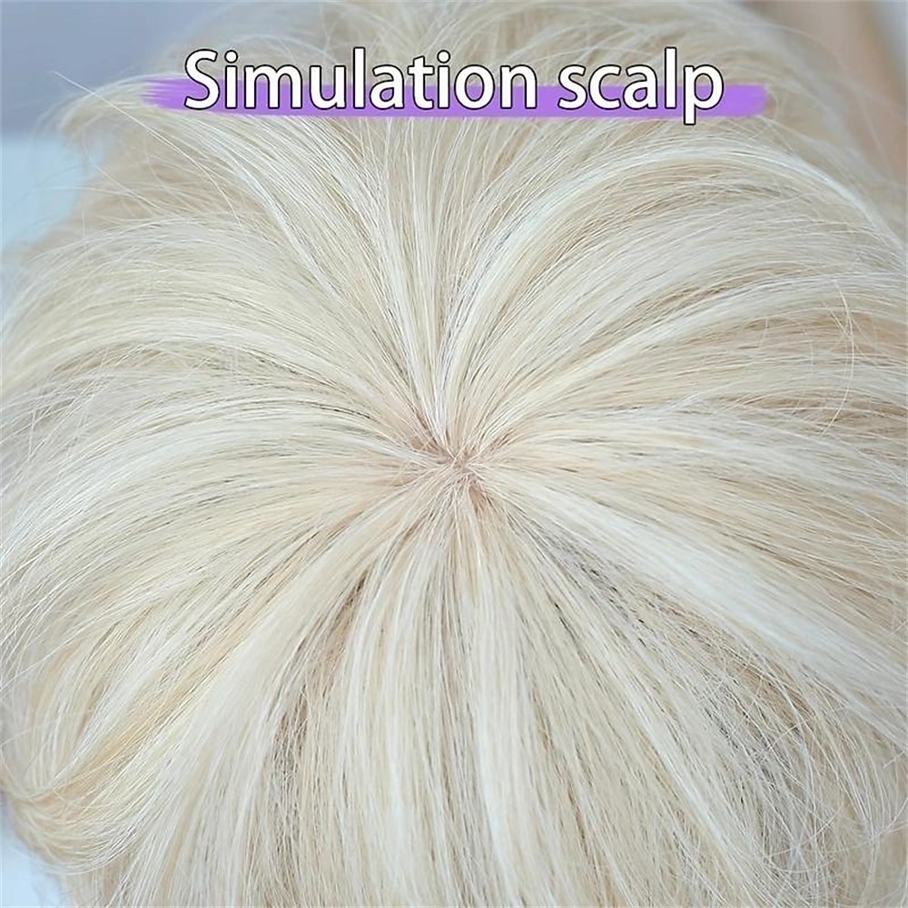 korte blonde pruik shaggy gelaagde jaren 80 mul pruik pixie-cut pruik met pony krullend synthetisch natuurlijk nep haar vervangende pruiken voor vrouwen dagelijks feest cosplay kostuum gebruik 2026 - $17.49 –P5