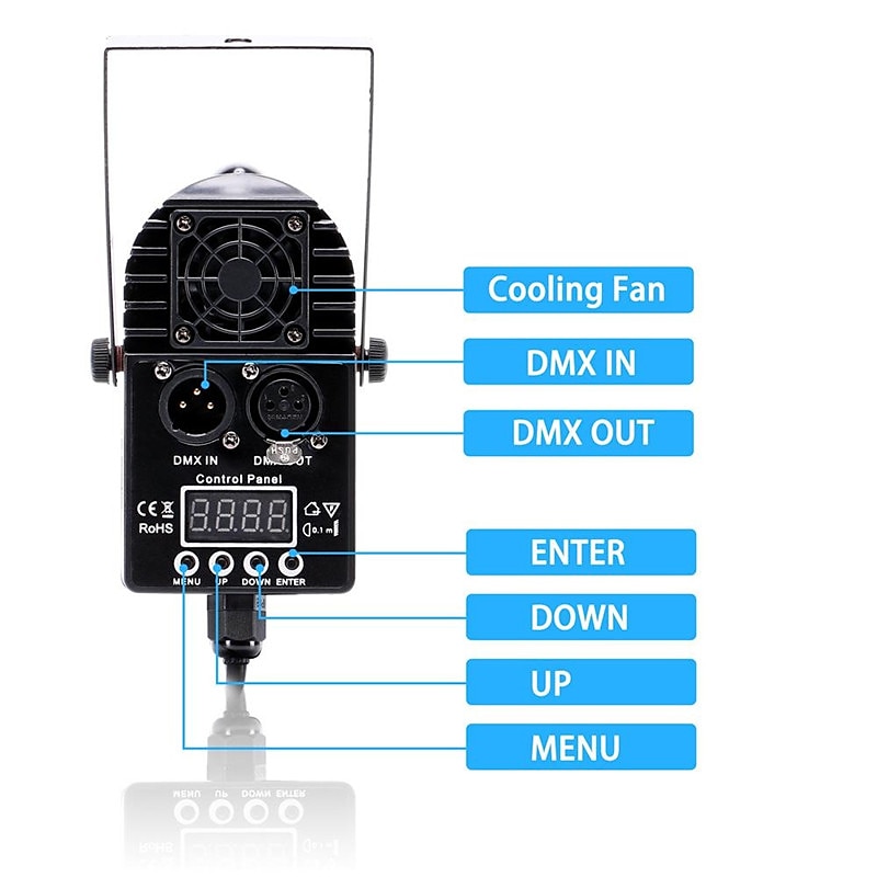 uking 1 stks 30 w rgb podium licht led spot bewegende kop dmx disco dj party stemgestuurde led podium licht 2025 - $52.99 –P8