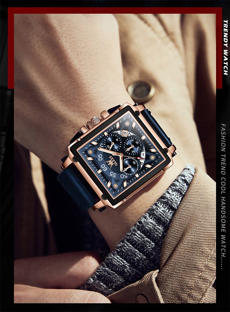 New Olevs Brand Men'S Watches Decorative Calendar Luminous Chronograph Large Dial Quartz Watch Students Casual Men'S Waterproof Wristwatch 2025 - $43.99 –P12