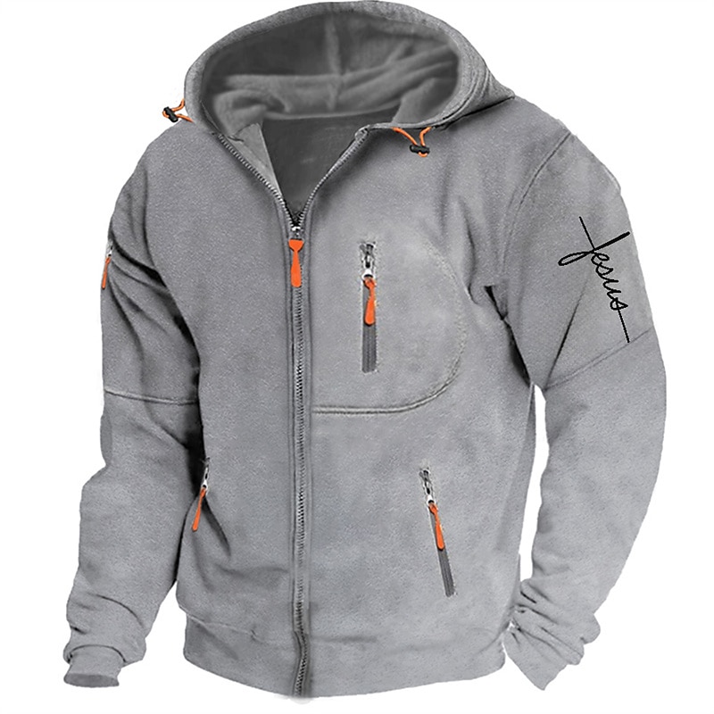Hombre Letra Estampados Sudaderas Manga Larga Sudaderas Con Capucha Moda Diario Vacaciones Noche Primavera & Otoño Gris Ligero Azul Oscuro Gris Ropa Diseñador S M L XL 2XL 3XL 2025 - $27.99 –P1