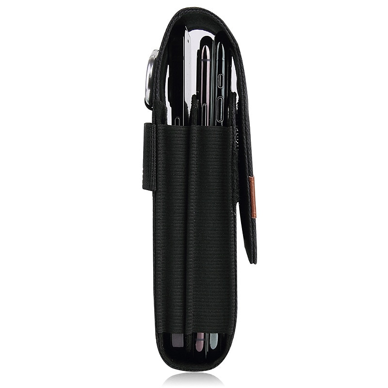 vertikal nylon dobbel lomme telefon hylster veske belteklips veske holder oxford klut sport mobiltelefon bag dobbel delt design power bank organisator øretelefon lagringskort lagring 2025 - $13.99 –P6