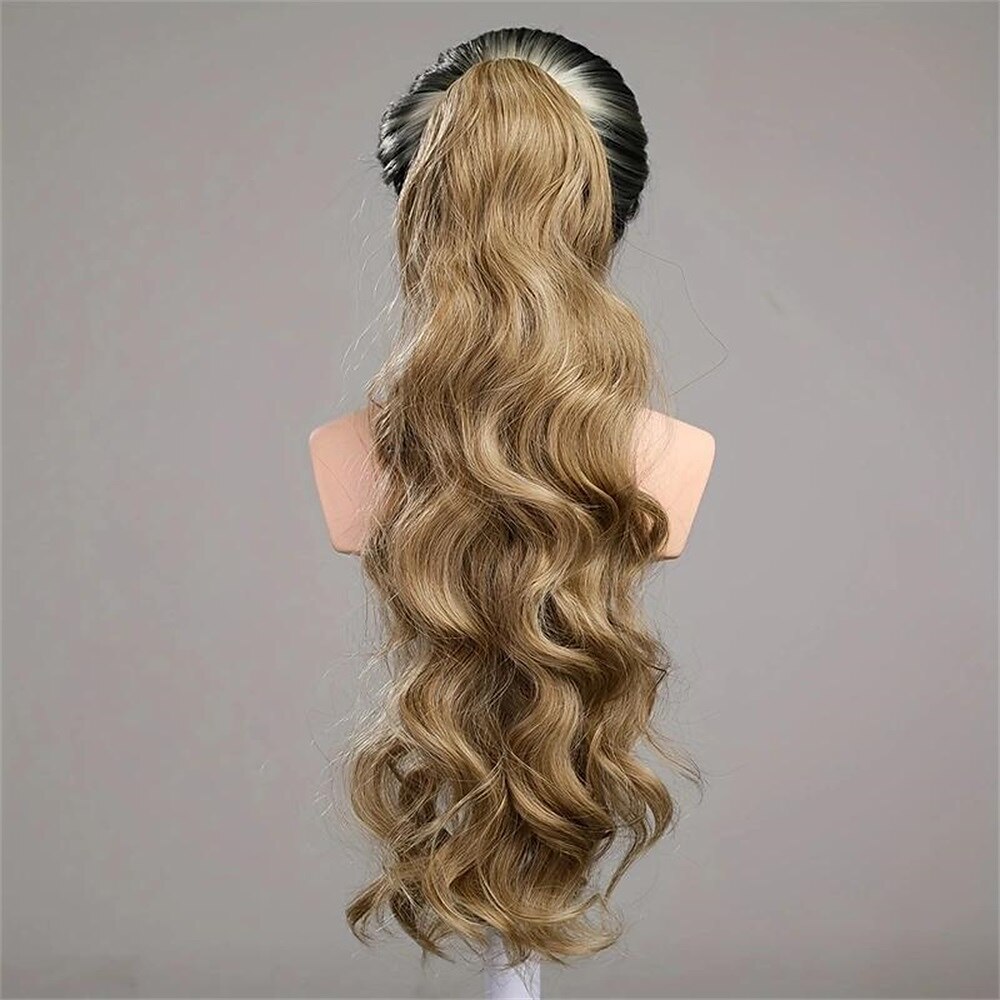queue de cheval griffe extensions de queue de cheval longues ondulées clip synthétique dans les extensions de cheveux élégant naturel à la recherche d'un usage quotidien de 2025 ? $11.99 –P11