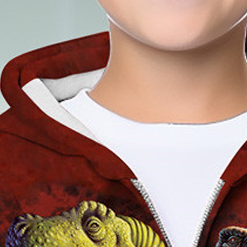 Pojkar 3D Dinosaurie Huvtröja Kappa Ytterkläder Långärmad 3D-tryck Höst Vinter Mode Streetwear Häftig Polyester Barn 3-12 år Utomhus Ledigt Dagligen Normal 2025 - $18.49 –P6