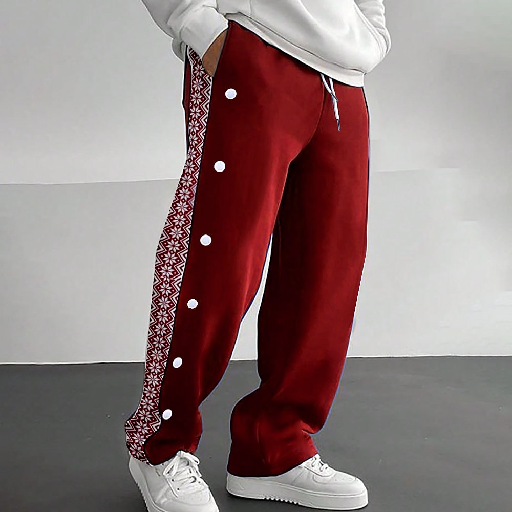 Herren Jogginghose Trainingshose Jogginghose Jogger Hose Hosen Kordelzug Elastische Taille Seitentaste Farbblock Komfort Atmungsaktiv Casual Täglich Festtage Sport Modisch Rote Blau 2025 - $21.99 –P2