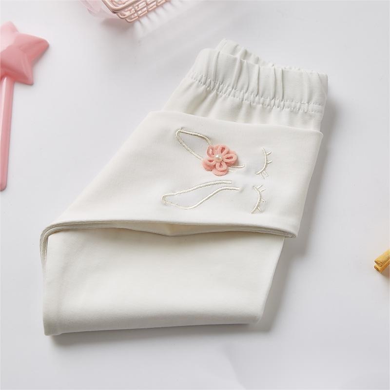 Leggings Enfants Fille Couleur unie Actif Ruché Ecole Coton 3-7 ans Printemps Noir Blanche Rose Claire de 2025 ? $5.49 –P8