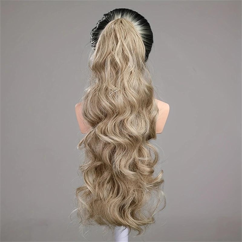 queue de cheval griffe extensions de queue de cheval longues ondulées clip synthétique dans les extensions de cheveux élégant naturel à la recherche d'un usage quotidien de 2025 ? $11.99 –P12