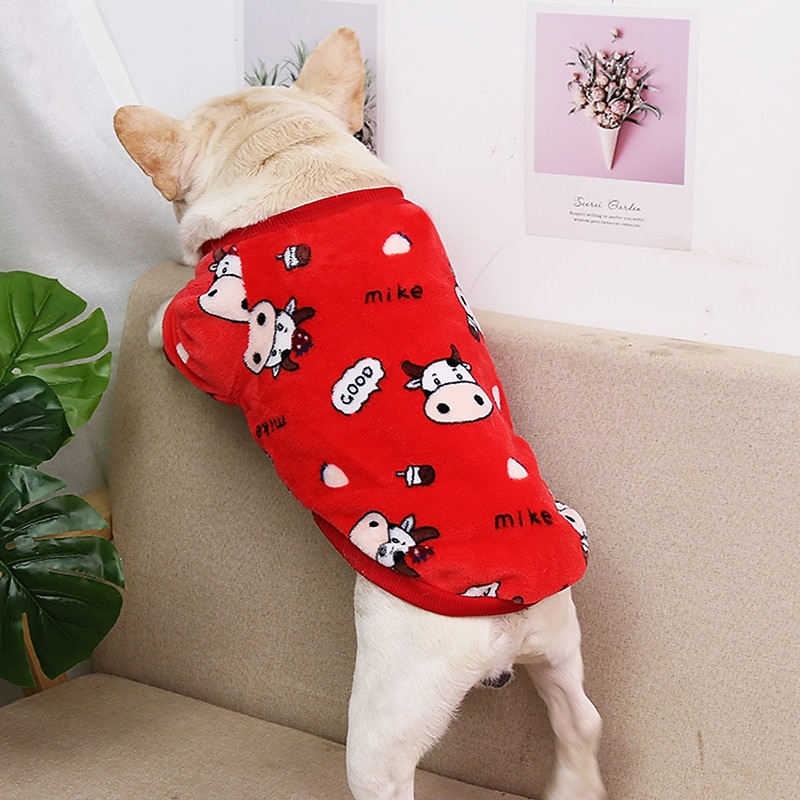 2026年 犬用 猫用 スウェットシャツ 動物 レオパード ファッション かわいいスタイル 冬 ソフト アウトドア カジュアル／普段着 犬用子犬服  コレクション – $17.99 –P5