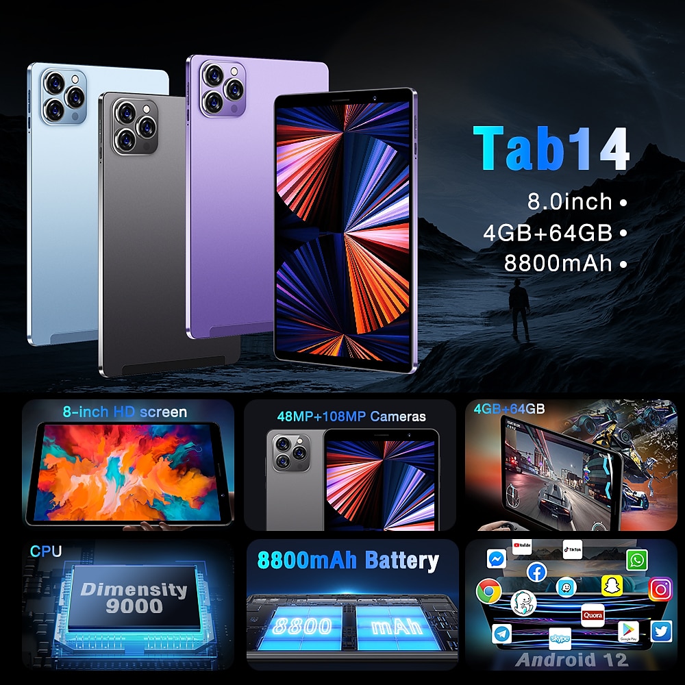 Детский планшетный ПК 1280*800 8-дюймовый экран tab14 ips (экран планшетного компьютера высокой четкости для детских фестивалей) 2025 - $111.99 –P2