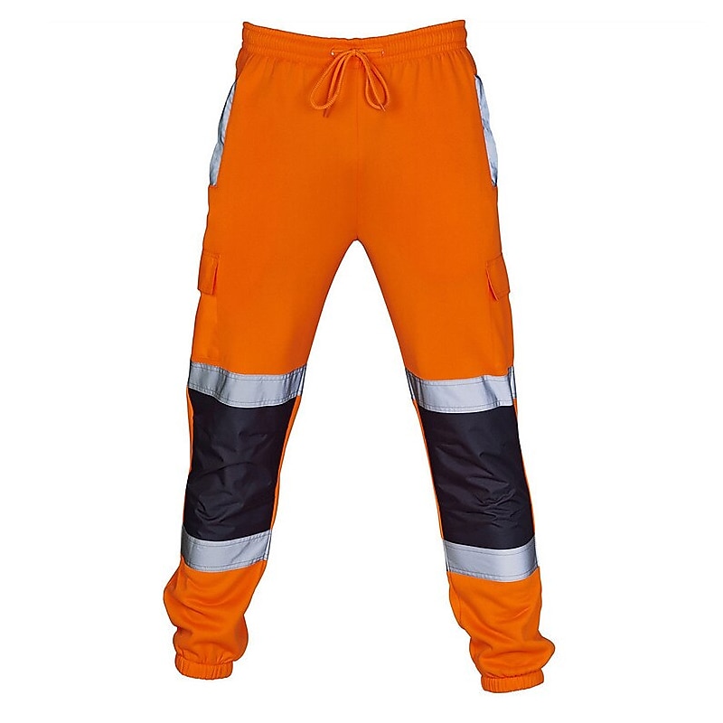 Herr Militärbyxor Cargo byxor Taktiska byxor Långbyxor Arbetsbyxor Elastisk midja Reflekterande Vattentät Ledigt fluorescerande grön Svart 2026 - $22.99 –P9