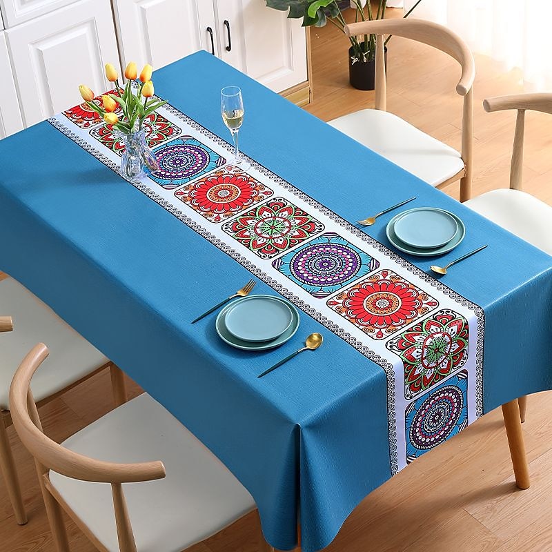 Waterproof Tablecloth PVC Oilproof Rectangle Table Cloth Table Cover for Party, Family Dining, Restrant 2025 - $11.49 –P19