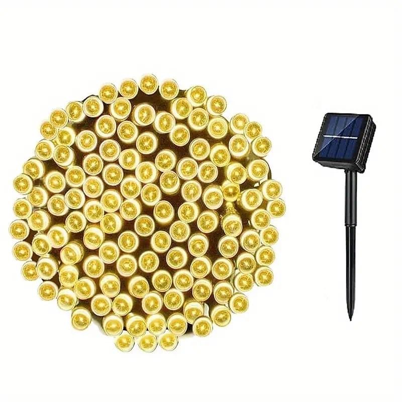 Elegant Wedding Reception Party 1000/500/300/200/100/50/30LED Solar String Light, 8 Modes, Solar Christmas Lights Waterproof for Gardens, Wedding, Party, Homes, Christmas Tree, Curtains, Outdoor 2025 - $27.99 –P9