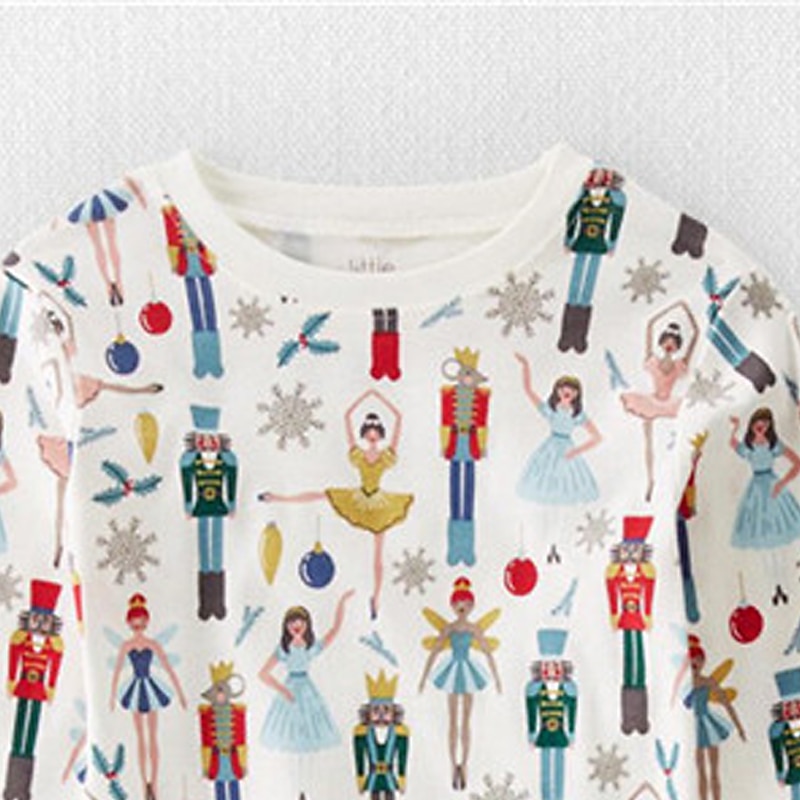 Flickor 3D Tecknat Julpyjamas Juluppsättningar Pyjamasset Långärmad 3D-tryck Höst Vinter Aktiv Mode söt stil Barn 4 år + Rund hals Hem Casual Inomhus Normal 2025 - $16.49 –P5