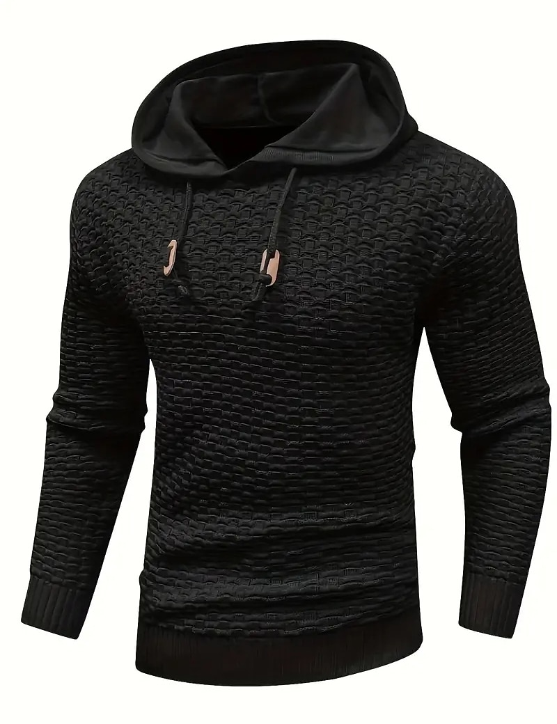 Per uomo Pullover Maglione A coste Maglia Standard A cordoncino Classico Liscio Con cappuccio Contemporaneo moderno Ufficio Da tutti i giorni Abbigliamento Inverno Nero Beige M L XL del 2026 a $19.99 –P6