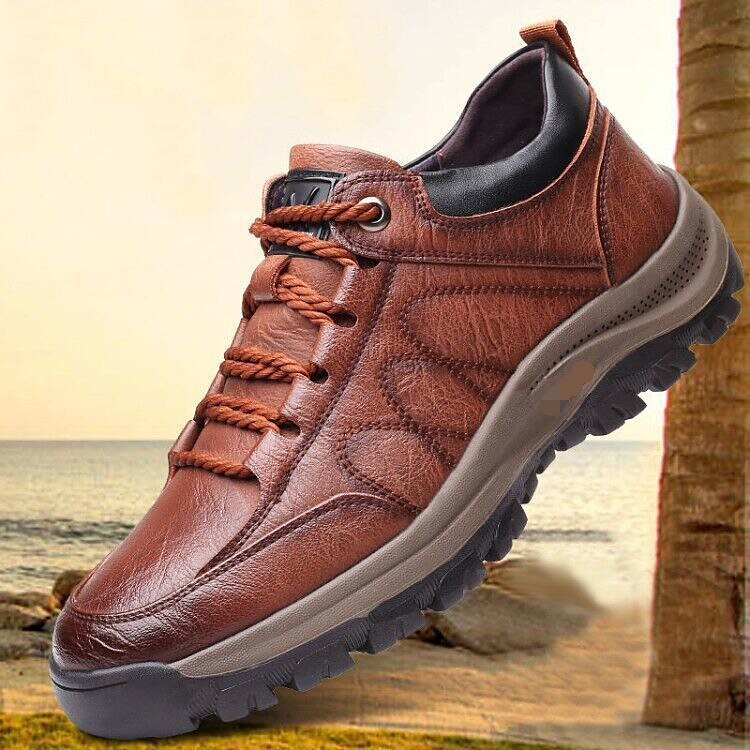 Men's Boots Retro Winter Boots Walking Casual Daily Leather Comfortable Booties / Ankle Boots Loafer Black khaki Spring Fall 2025 - $39.99 –P3