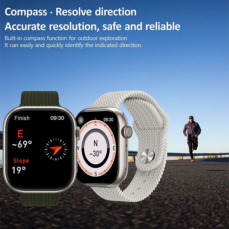 HK9 PRO MAX Smart Watch 2.02 inch Smartwatch Fitness Running Watch Bluetooth Pedometer Call Reminder Fitness Tracker Compatible with Android iOS Women Men Long Standby Hands-Free Calls Message 2025 - $59.99 –P2
