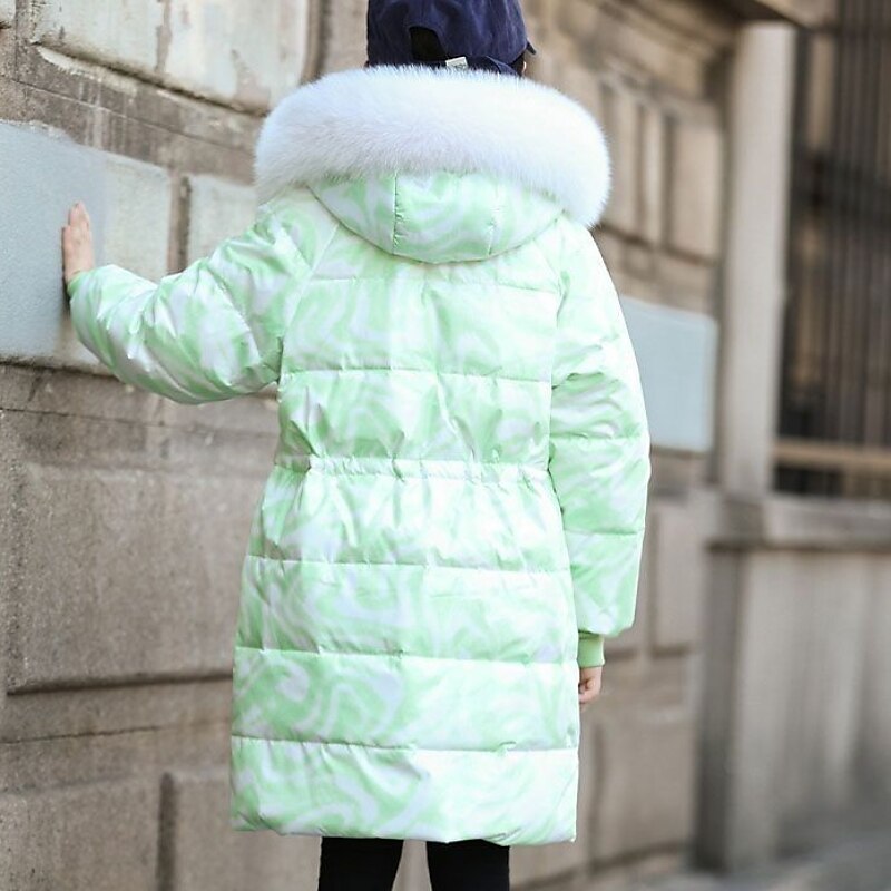 Barn Flickor Ner Pufferjacka för barn Aktiv Dragkedja Skola Täcka Ytterkläder 4-13 år Vinter Leopardlila leopardmönstrat*grönt Leopardmönstrat*rosa 2025 - $49.99 –P11