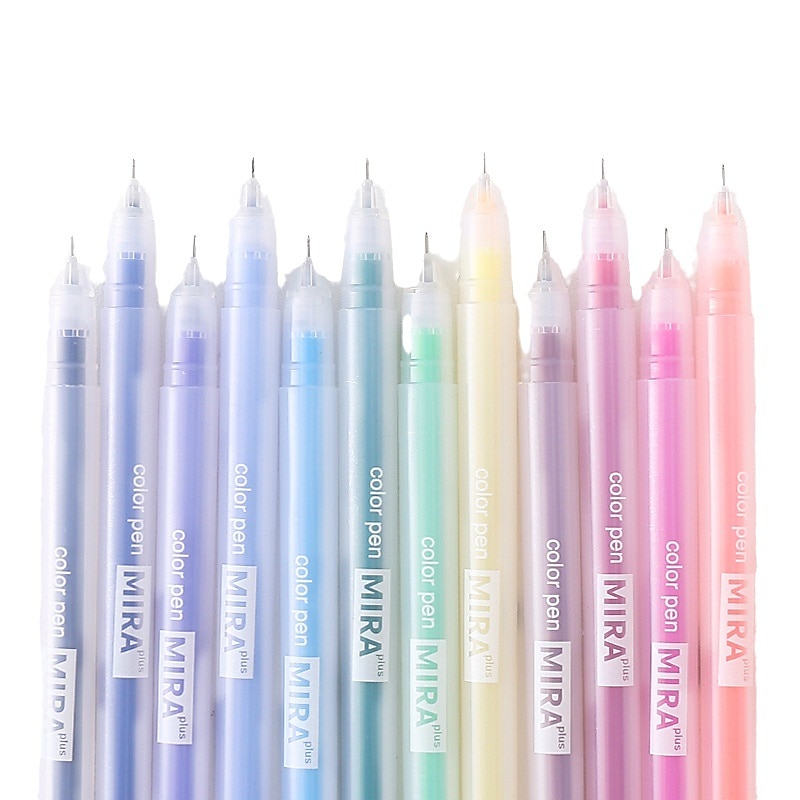 12colors Notepad Color Gel Pens,Ball Point Pens Fine Point 0.5mm For Office  School