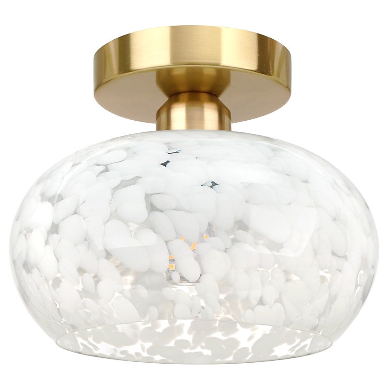 plafoniera in vetro semi-incasso plafoniera per camera da letto soggiorno corridoio cucina, moderna lampada a tamburo vicino al soffitto 110-240v del 2026 a $115.99 –P5