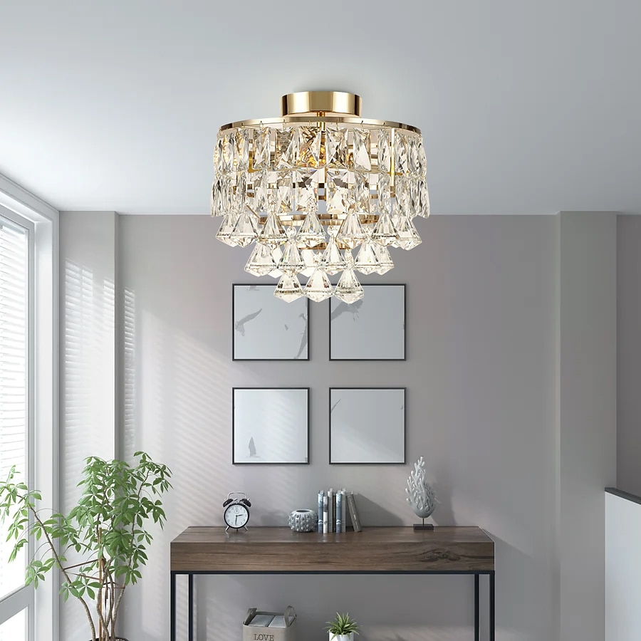 3-Light 30 cm Kruhový / kulatý design Stropní světla Kov Umělecký styl Formální styl Moderní styl umělecké Moderní 110-120V 220-240V 2026 - $136.99 –P10