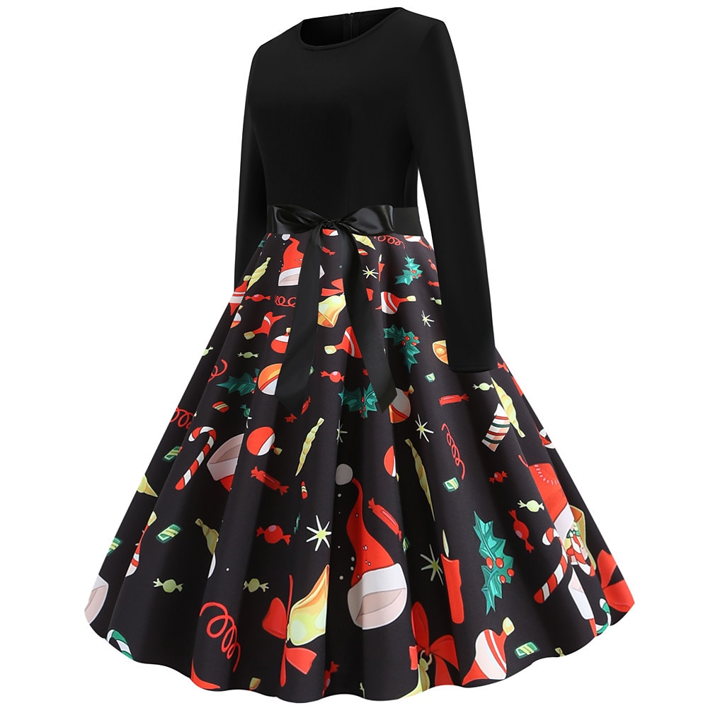 père Noël Robe de Noël Robe De Noël Fantaisie Femme Noël Nouvel an la veille de Noël 1950s Noël Adulte Soirée Noël Réveillon du nouvel an Robe de 2025 ? $21.99 –P5