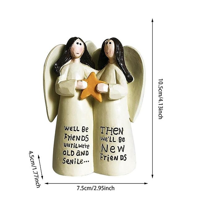 Figurine Celebrating Friendship Room Home Decor Resin Angel Statue Sister Friend Decoration Valentines Day Gift 2025 - $23.99 –P6