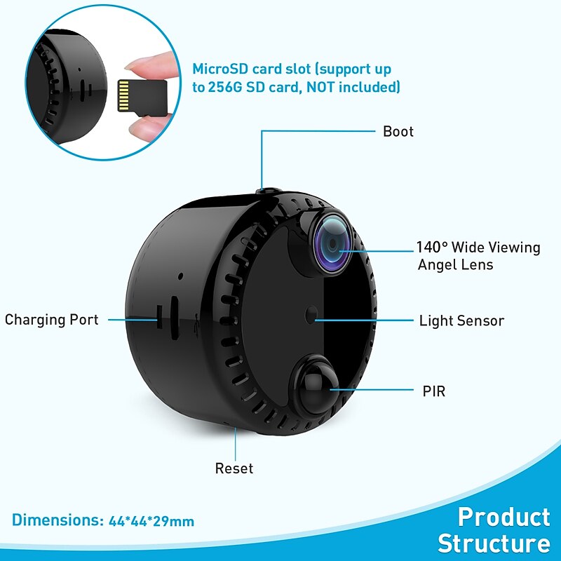 R10 IP Camera 4K Mini Wireless Motion Detection Remote Access IR-cut Indoor Support 256 GB 2025 - $73.99 –P3