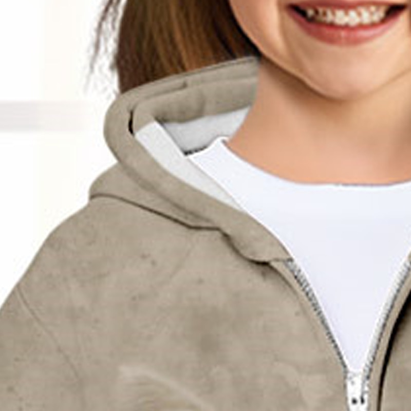 Fille 3D Chat Sweat à capuche Manteau Pardessus manche longue 3D effet Automne Hiver Actif Mode Le style mignon Polyester Enfants 3-12 ans Extérieur Casual du quotidien Standard de 2025 ? $18.99 –P7