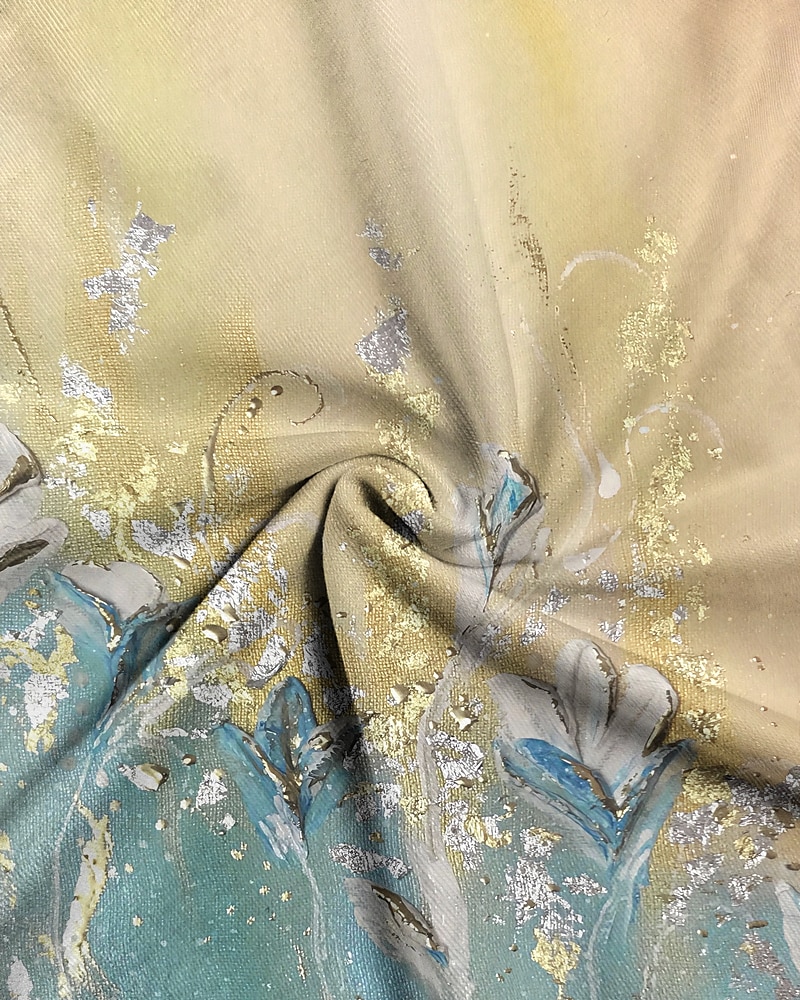 Kvinnors Blus Lång Ärmar Asymmetrisk Söm Chiffon Grundläggande Abstrakt Tryck Lång Topp Rund Nack Avslappnad Semester Gul Ljusgrön Vår Höst 2025 - $24.99 –P2