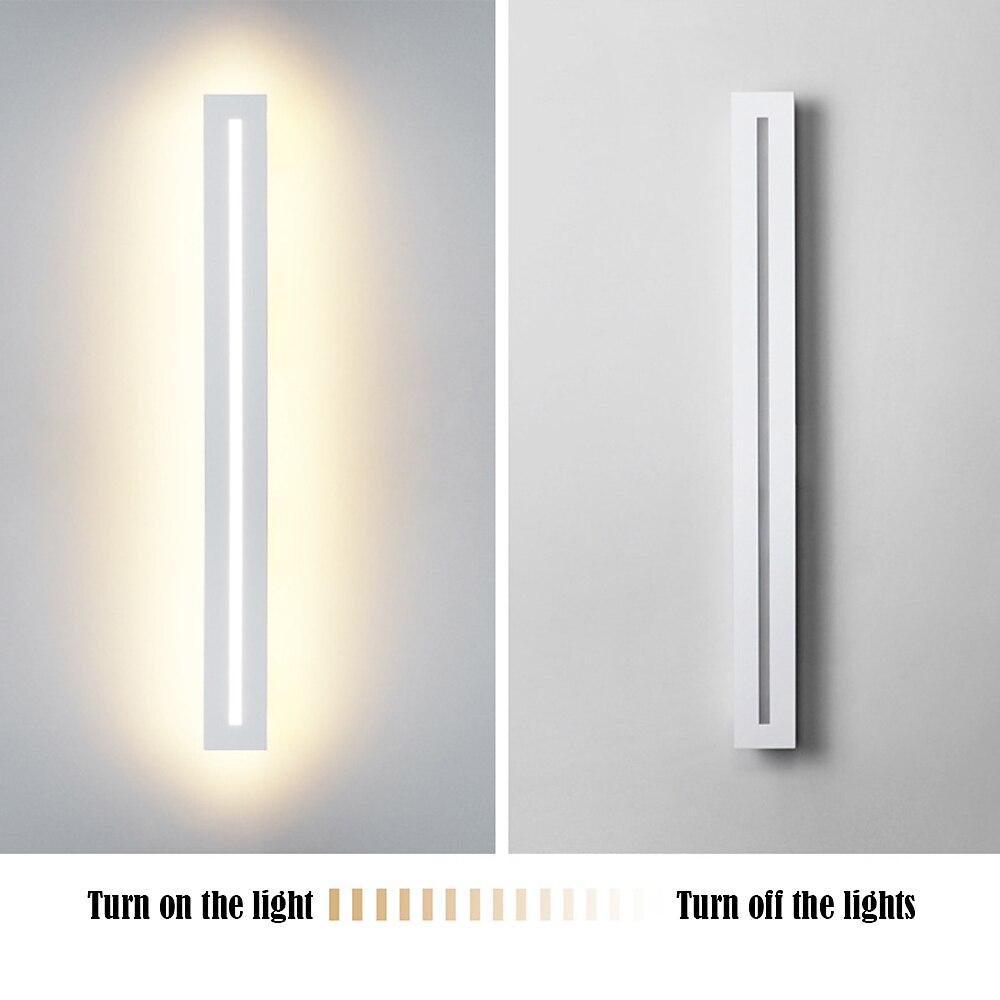 Modern LED Wall Light, Indoor/Outdoor IP65 Waterproof Garden Light40/60/80/100/120cm Black Long Stripe Wall Light, Terrace Corridor Bedroom Living Room Wall Light 110-240V 2026 - $66.99 –P4