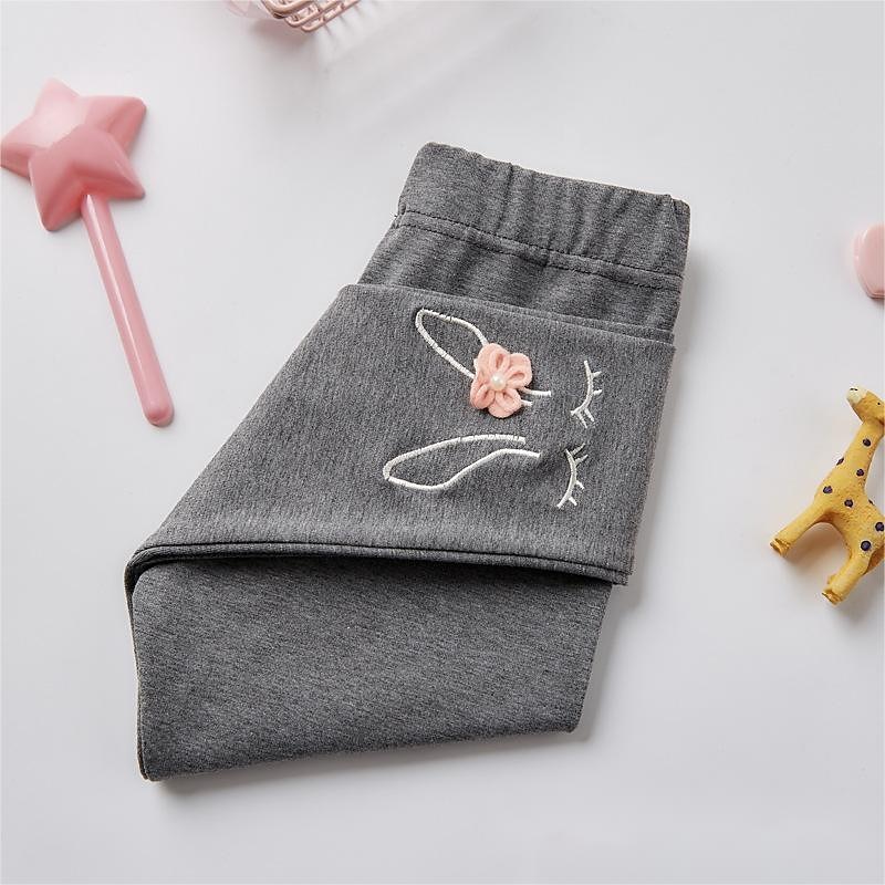 Leggings Enfants Fille Couleur unie Actif Ruché Ecole Coton 3-7 ans Printemps Noir Blanche Rose Claire de 2025 ? $5.49 –P4